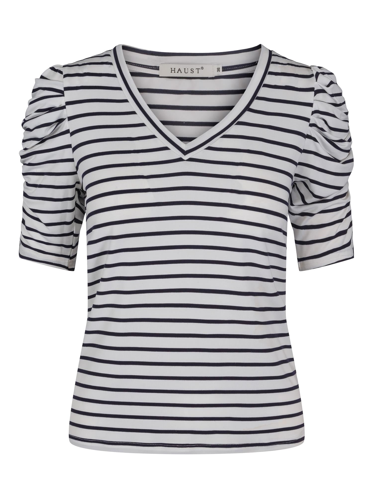 Puff-arm top Marineblå
