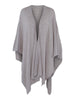 Cashmere poncho-cardigan Lysegrå