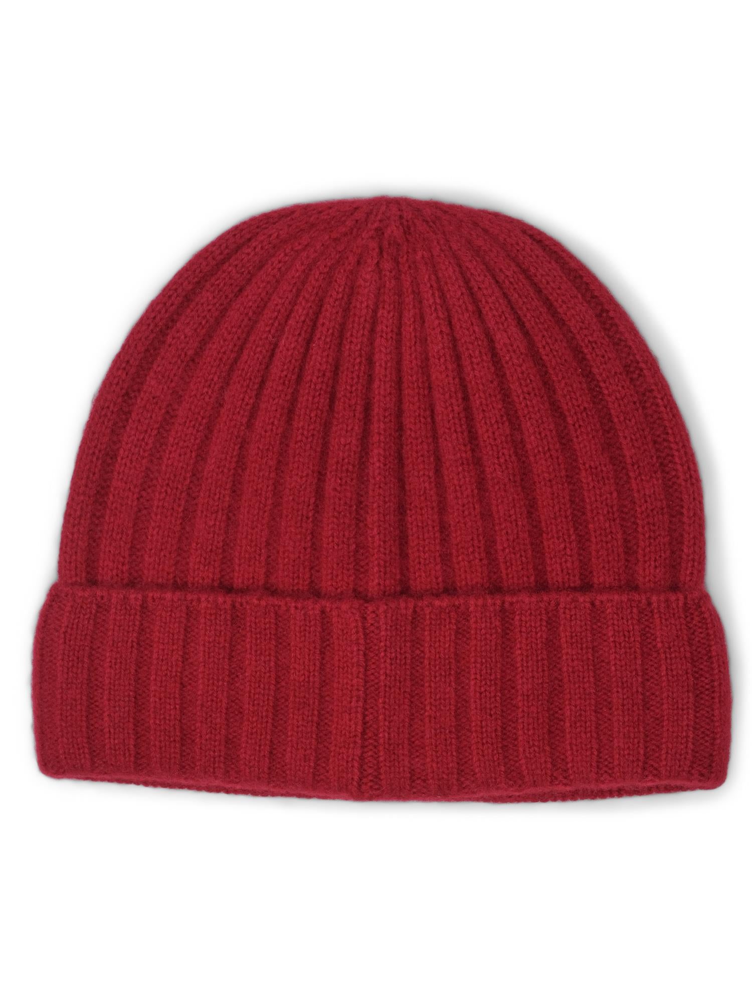 55-904 Cashmere rib beanie Red