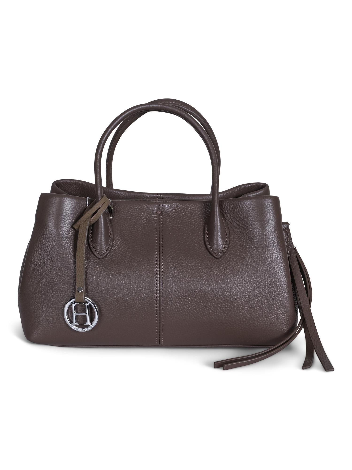 Feminine medium leather bag Brown