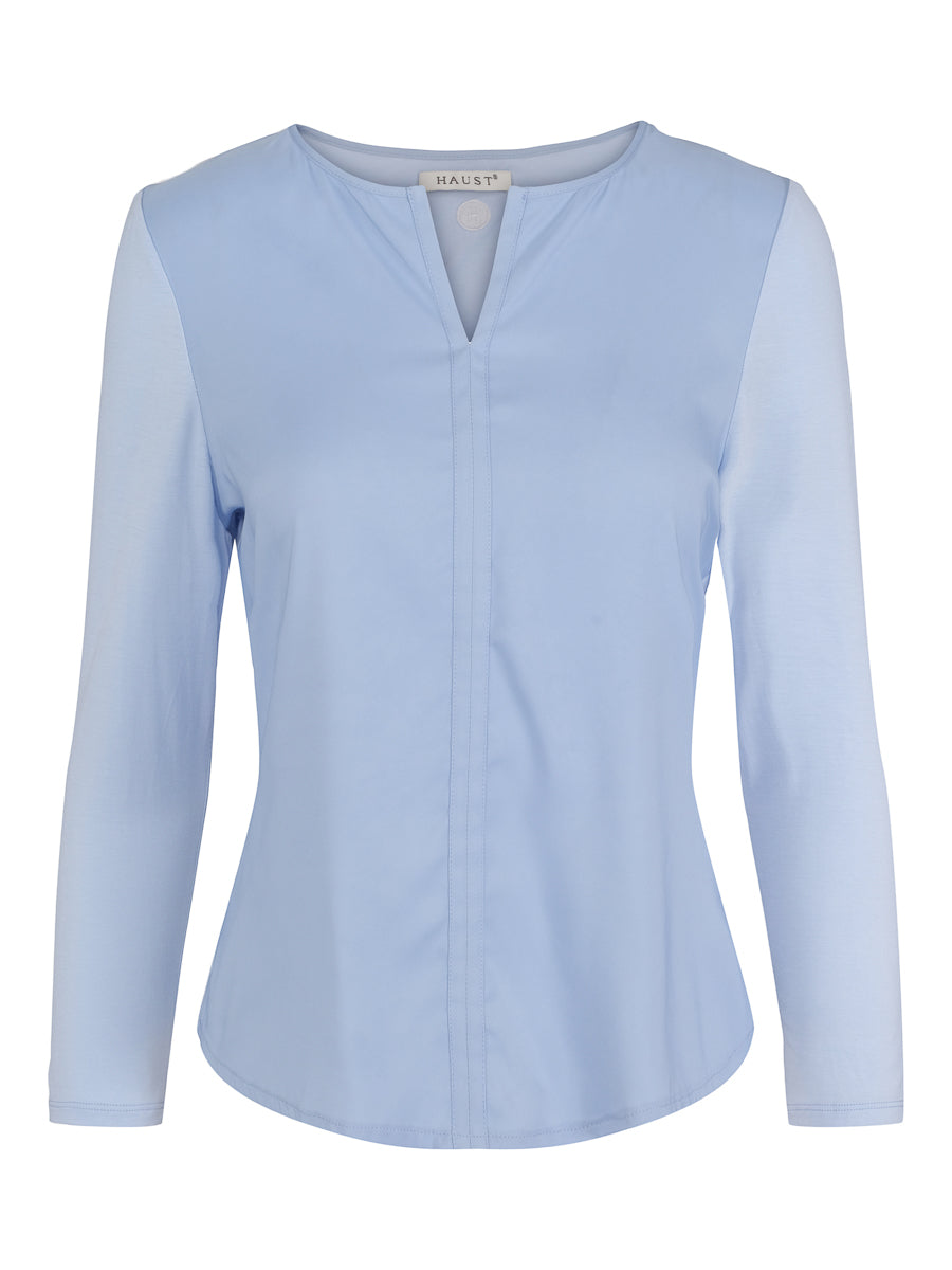 Everyday V-neck blouse Lyseblå