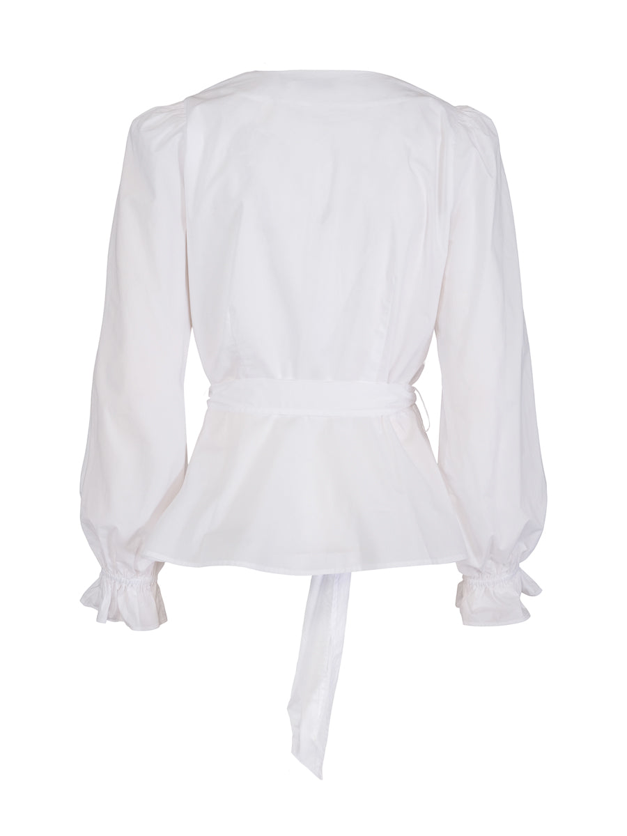 Belt blouse Hvit