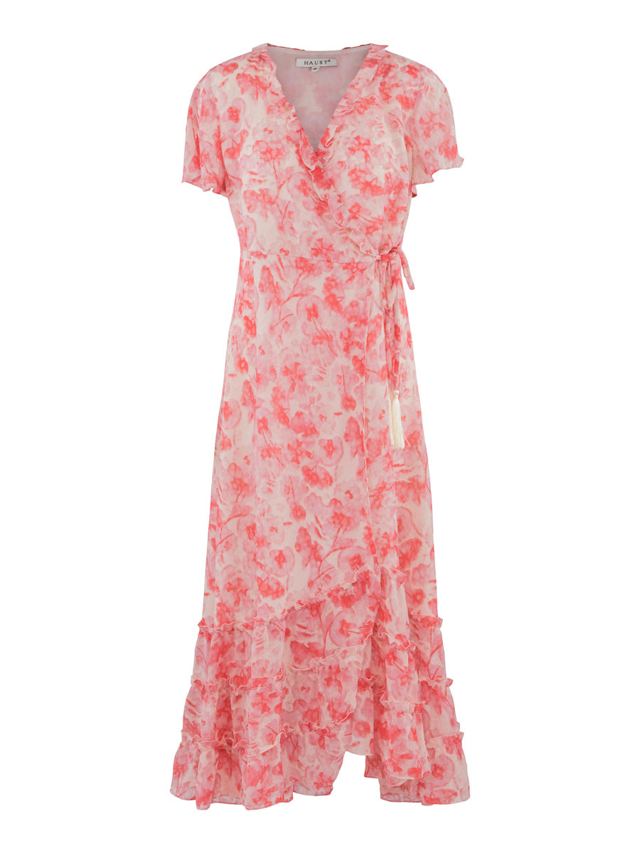 Long feminin wrap dress Flower