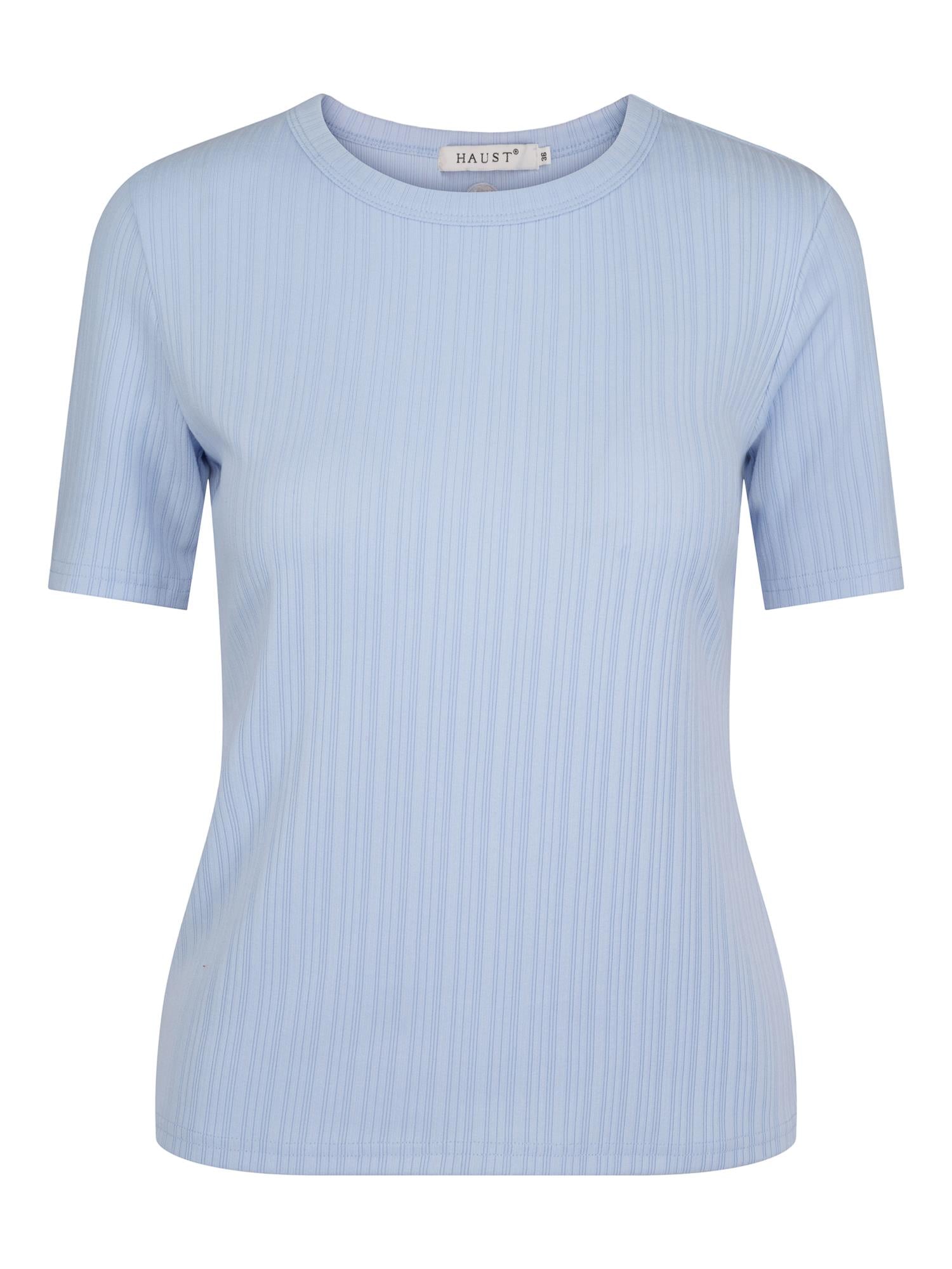 Rib S/S top Lyseblå