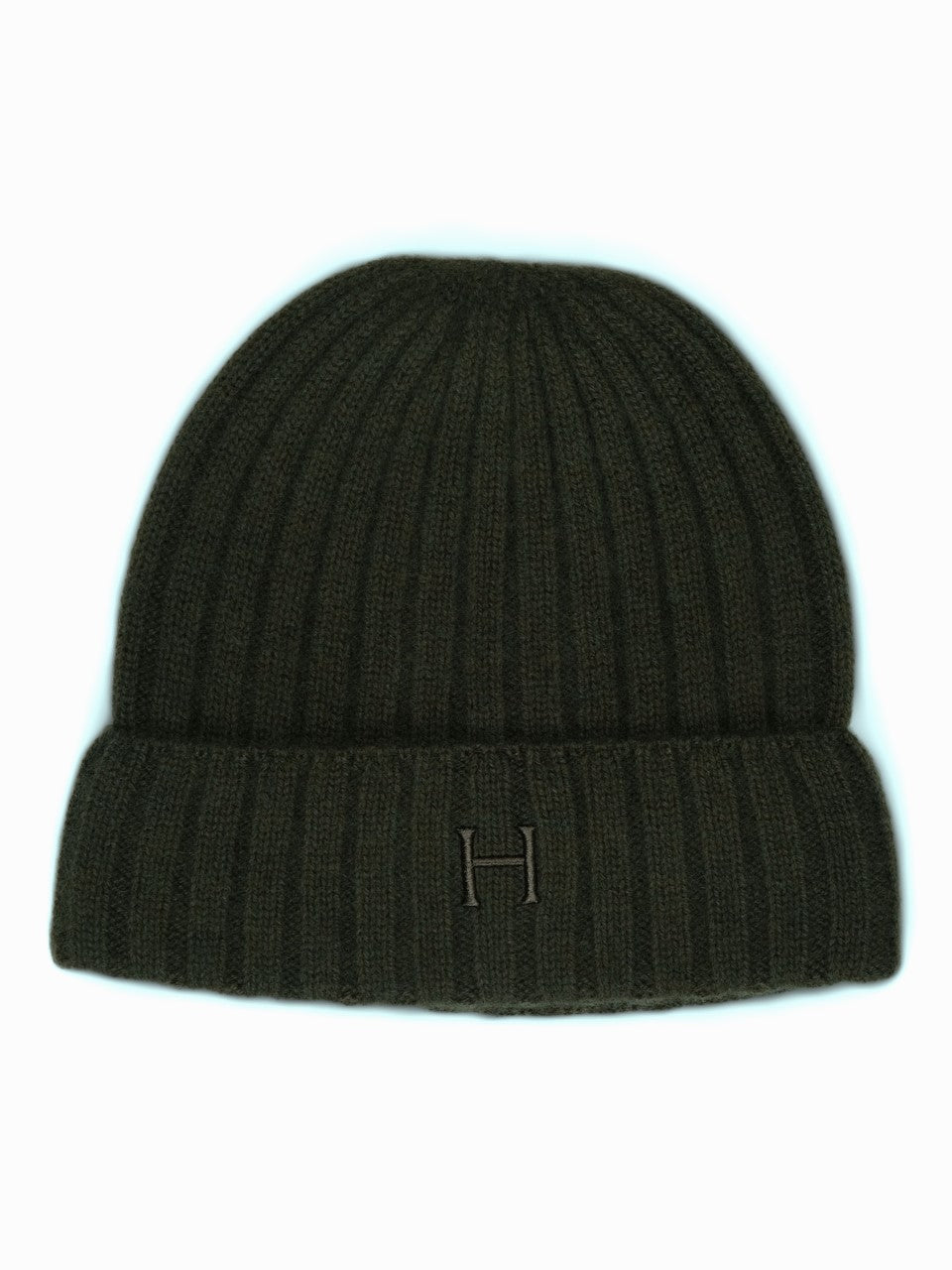 55-904 Cashmere rib beanie Black