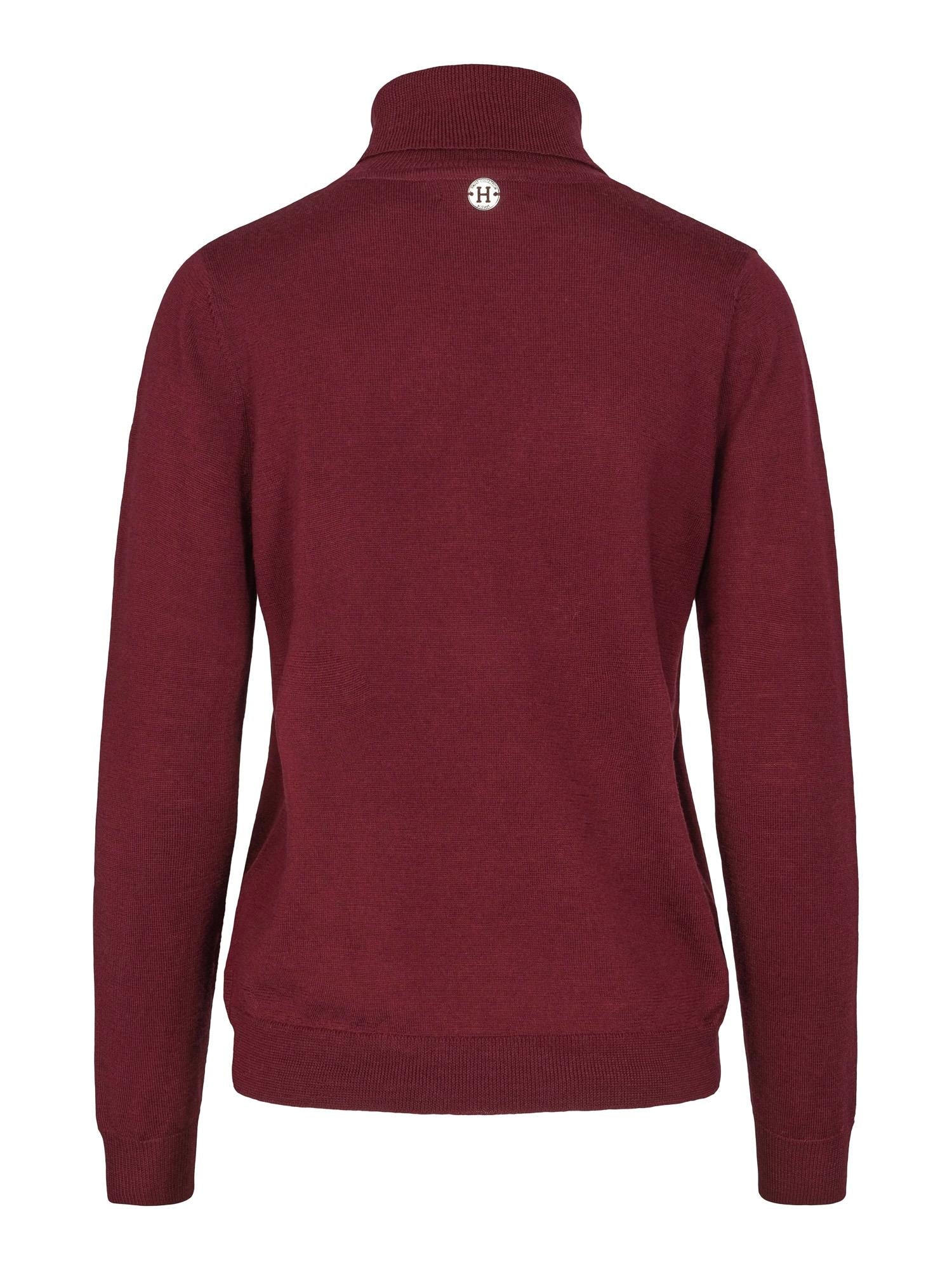 Merino roll neck Deep burgundy