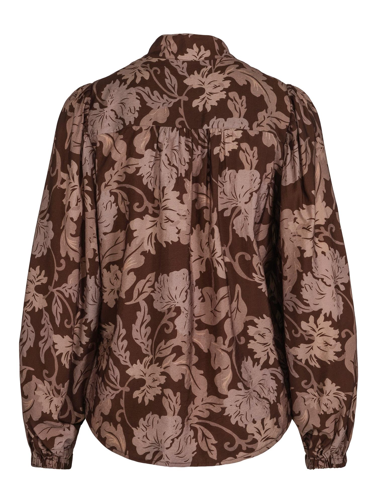 Button blouse Brun