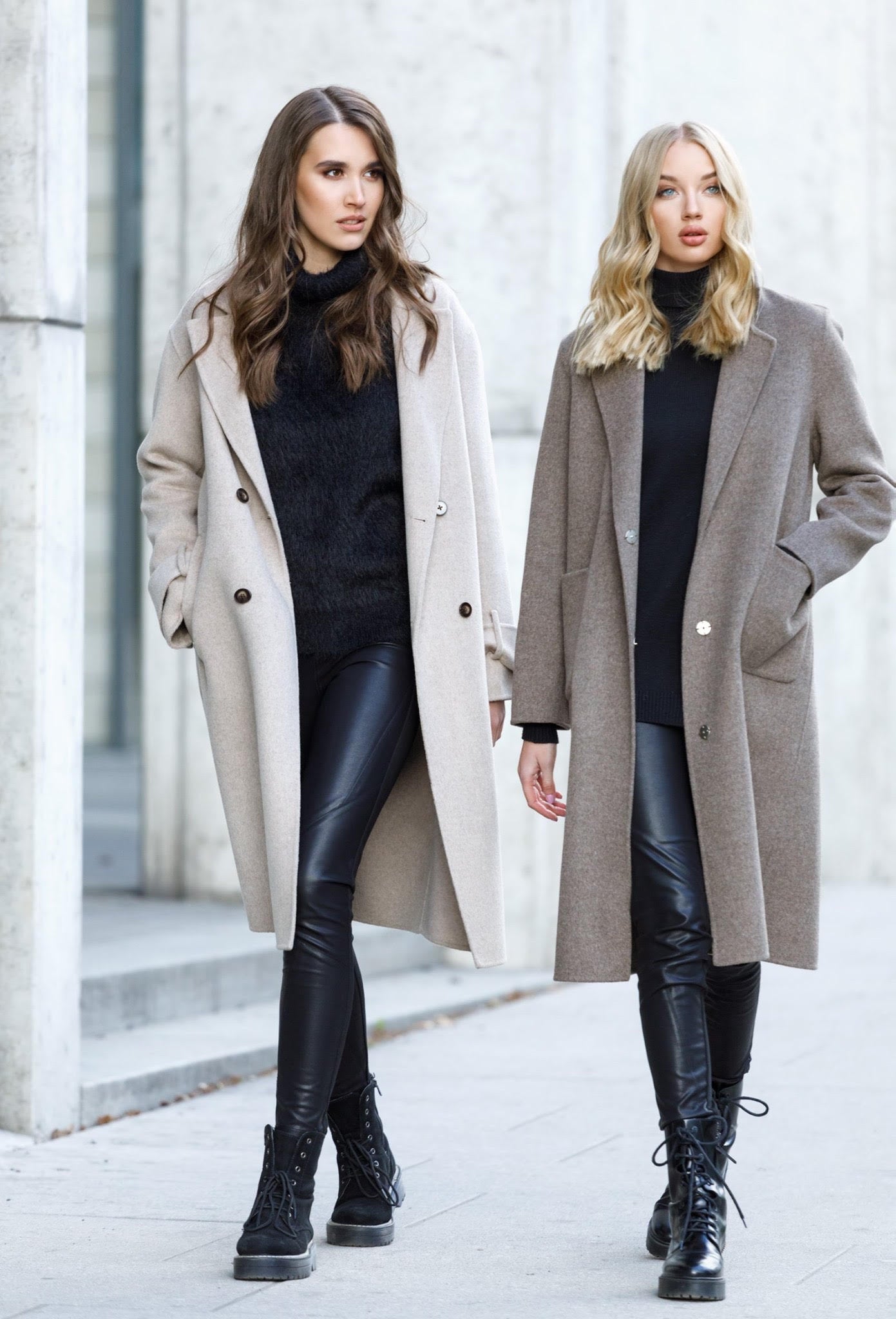 Sleeve cuff coat Dark Sand