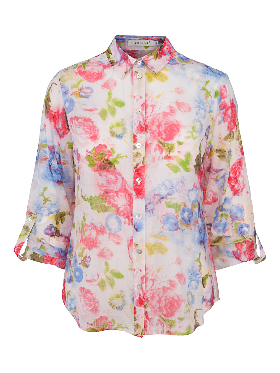 Casual shirt Blue-Flower