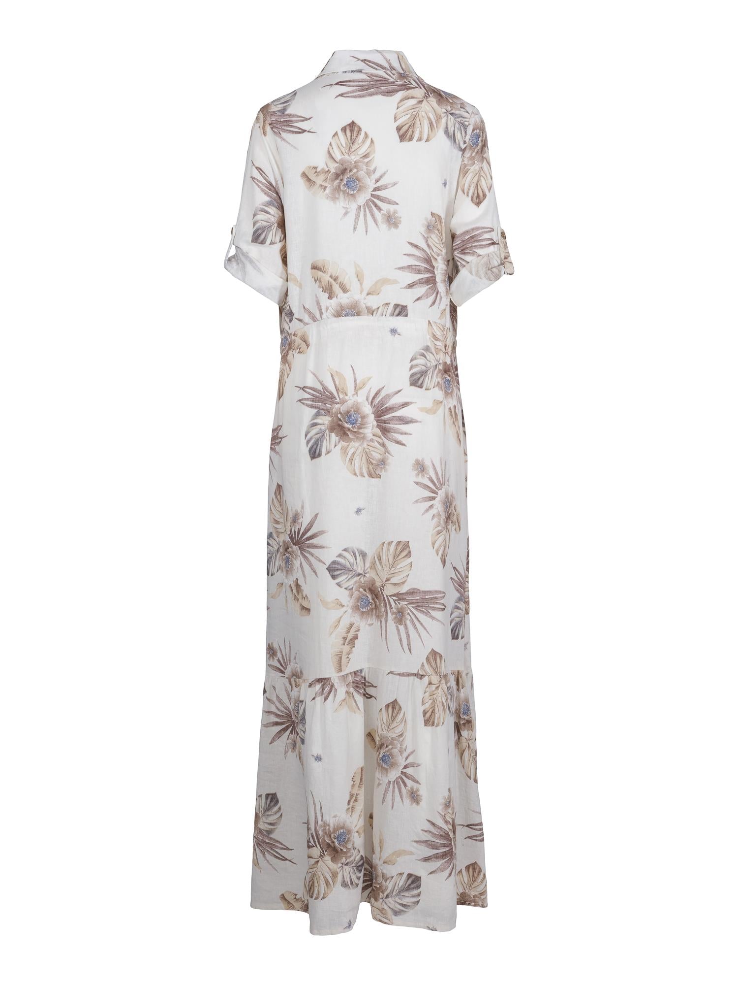 Long button dress Blomstrete