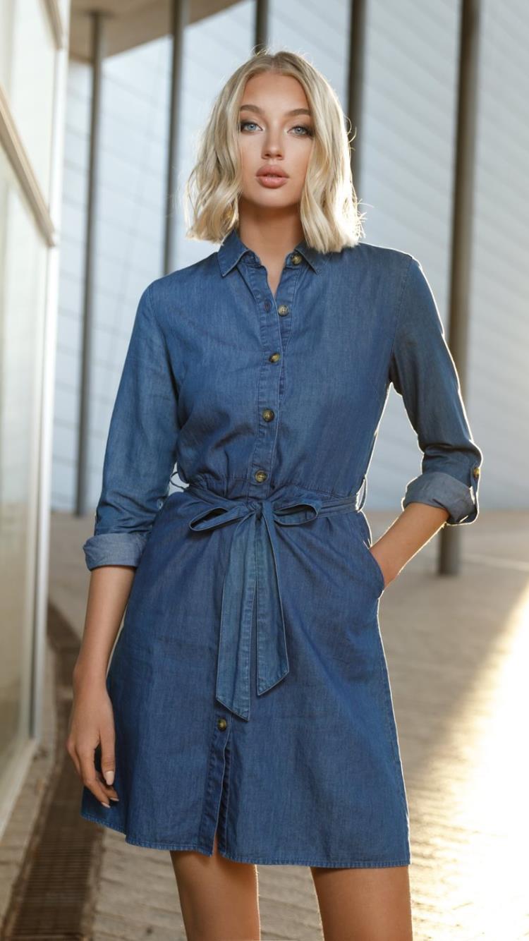 Denim dress Blue