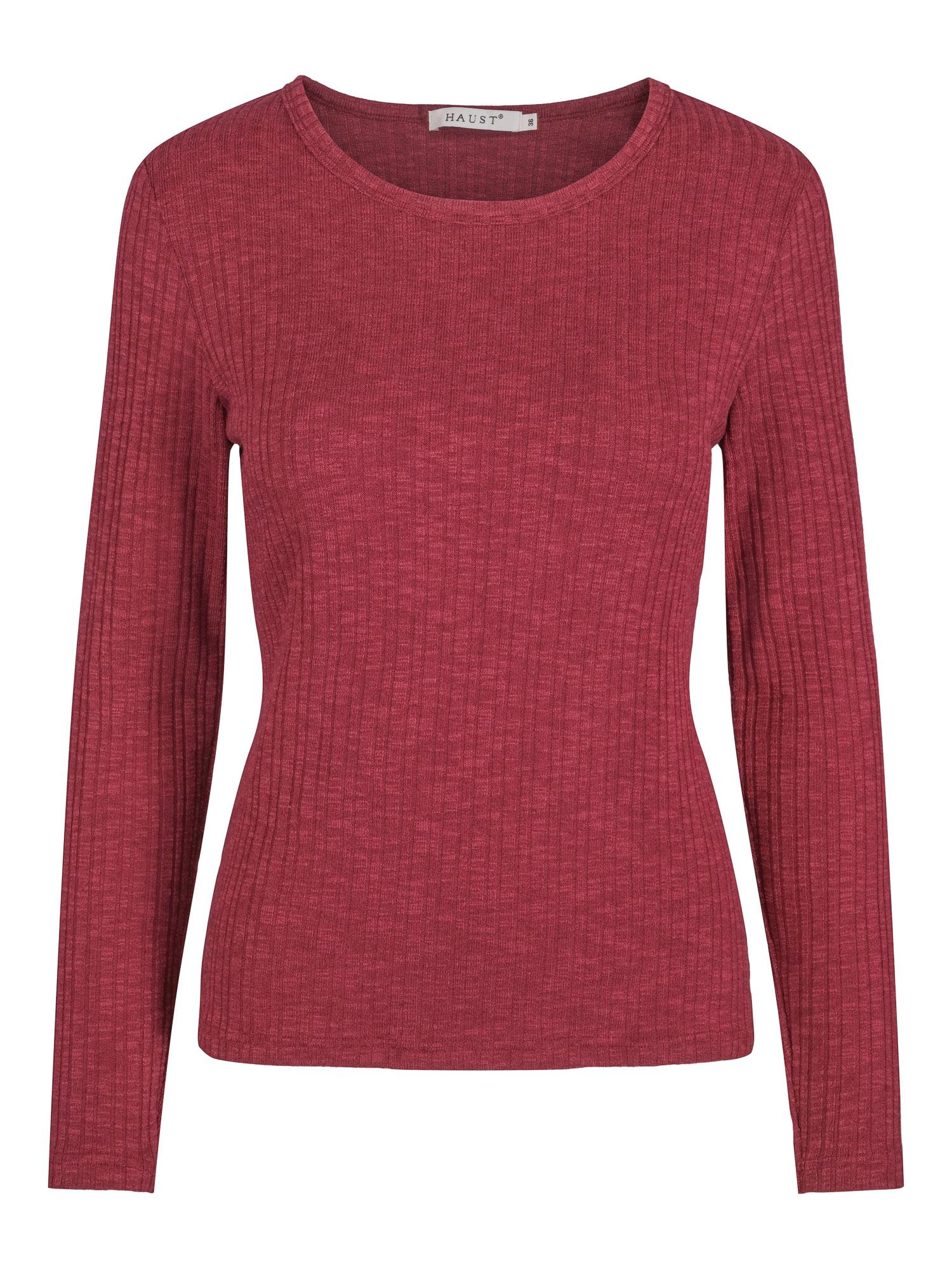 Rib top L/S Deep burgundy