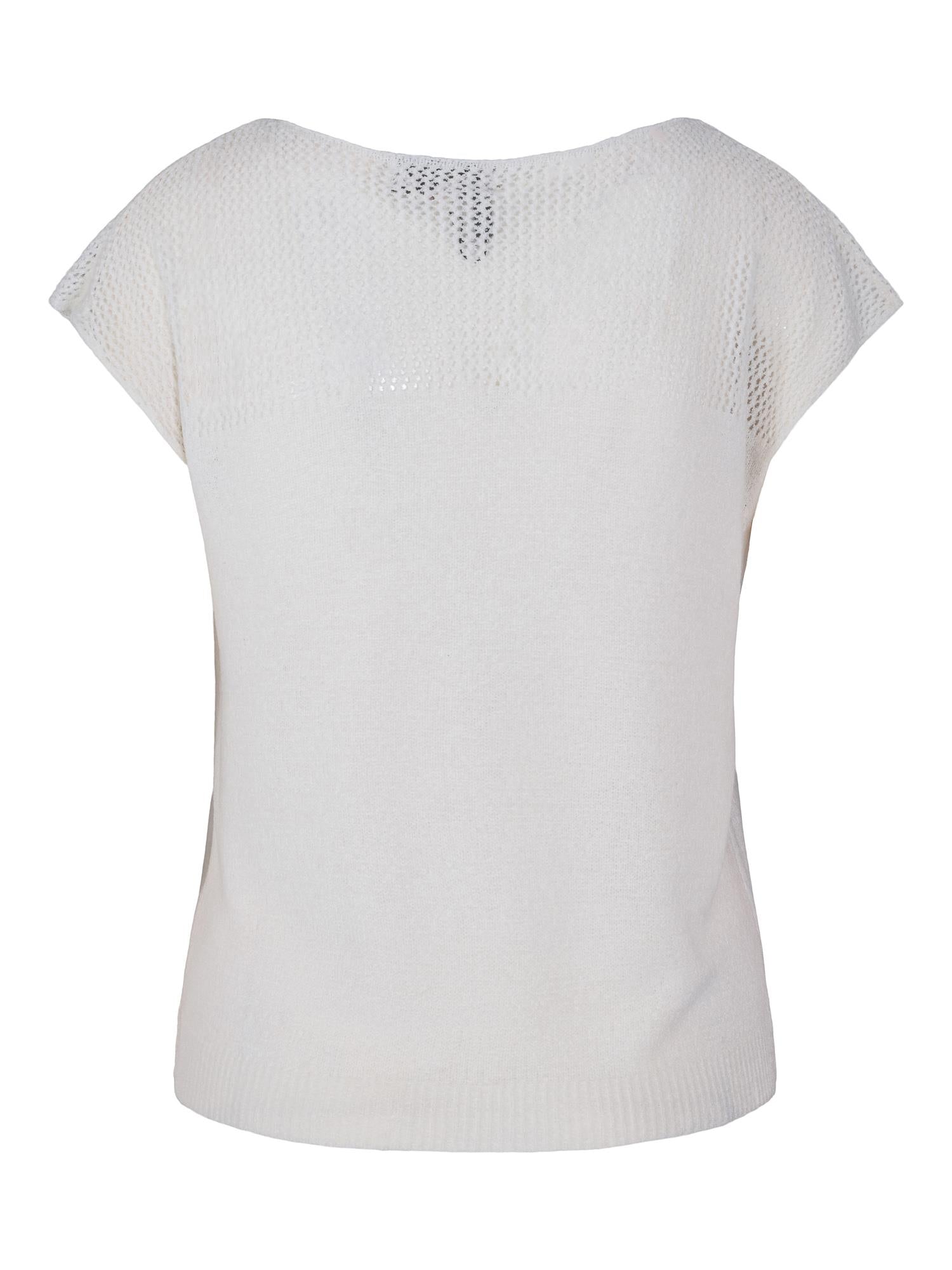 Knitted fashion top Hvit