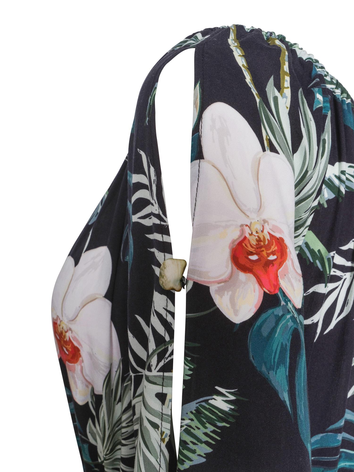 Long jungle dress Black/Jungle