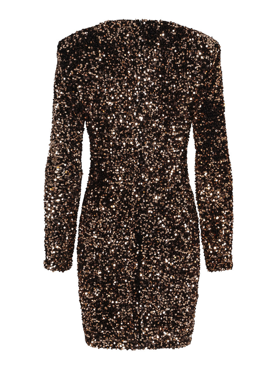 Fashion sequins dress Black/Gold