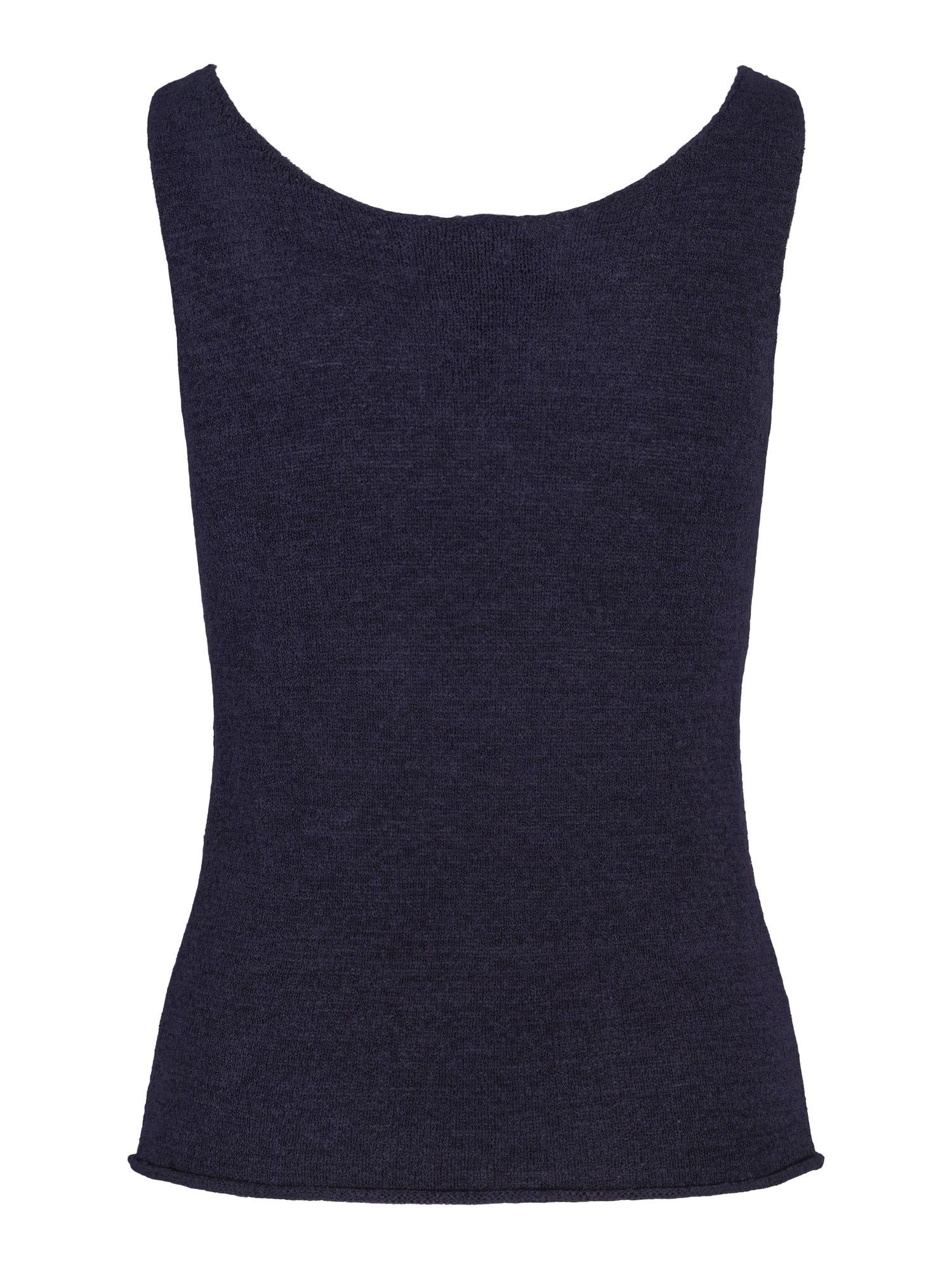 Knitted top Marineblå
