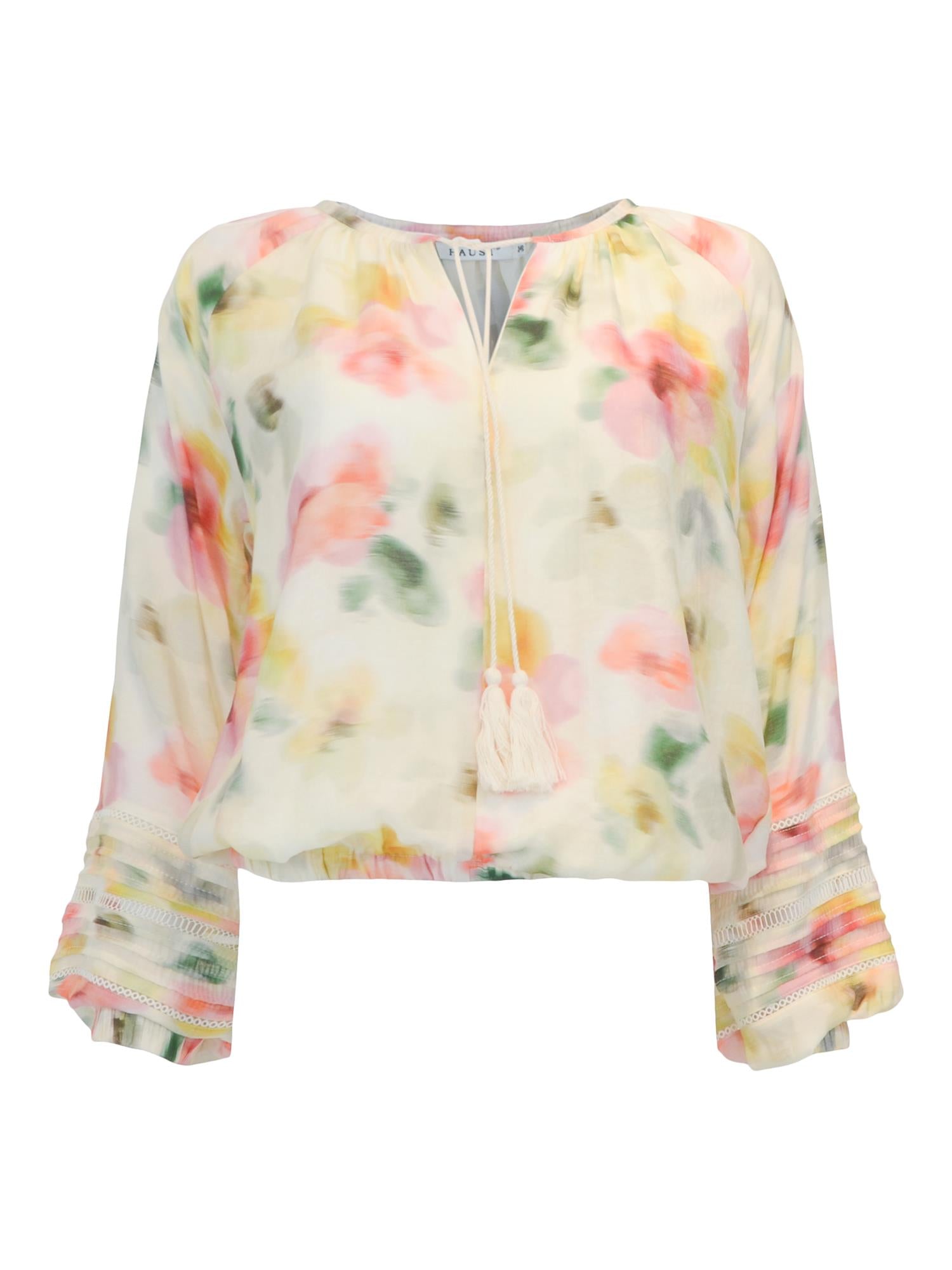 Seam detail sleeve blouse Waterprint