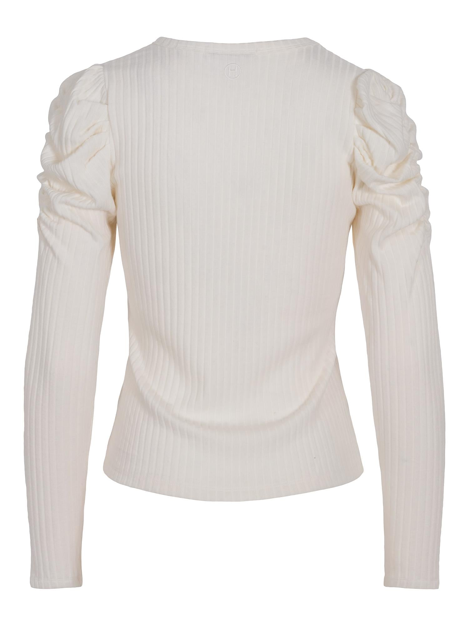 Rib feminine top Creme