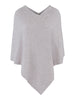 Cashmere cable poncho Lysegrå