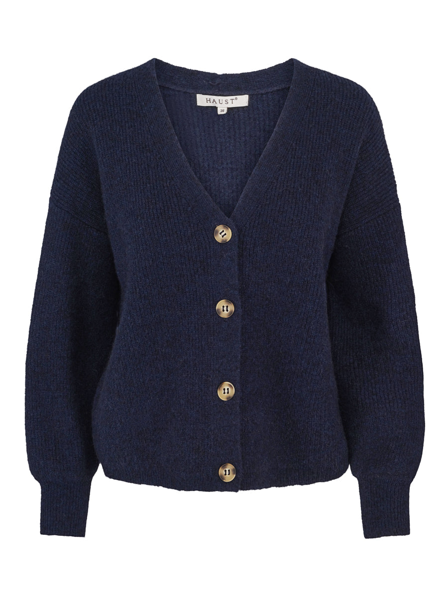 Mohair V-neck cardigan Navy