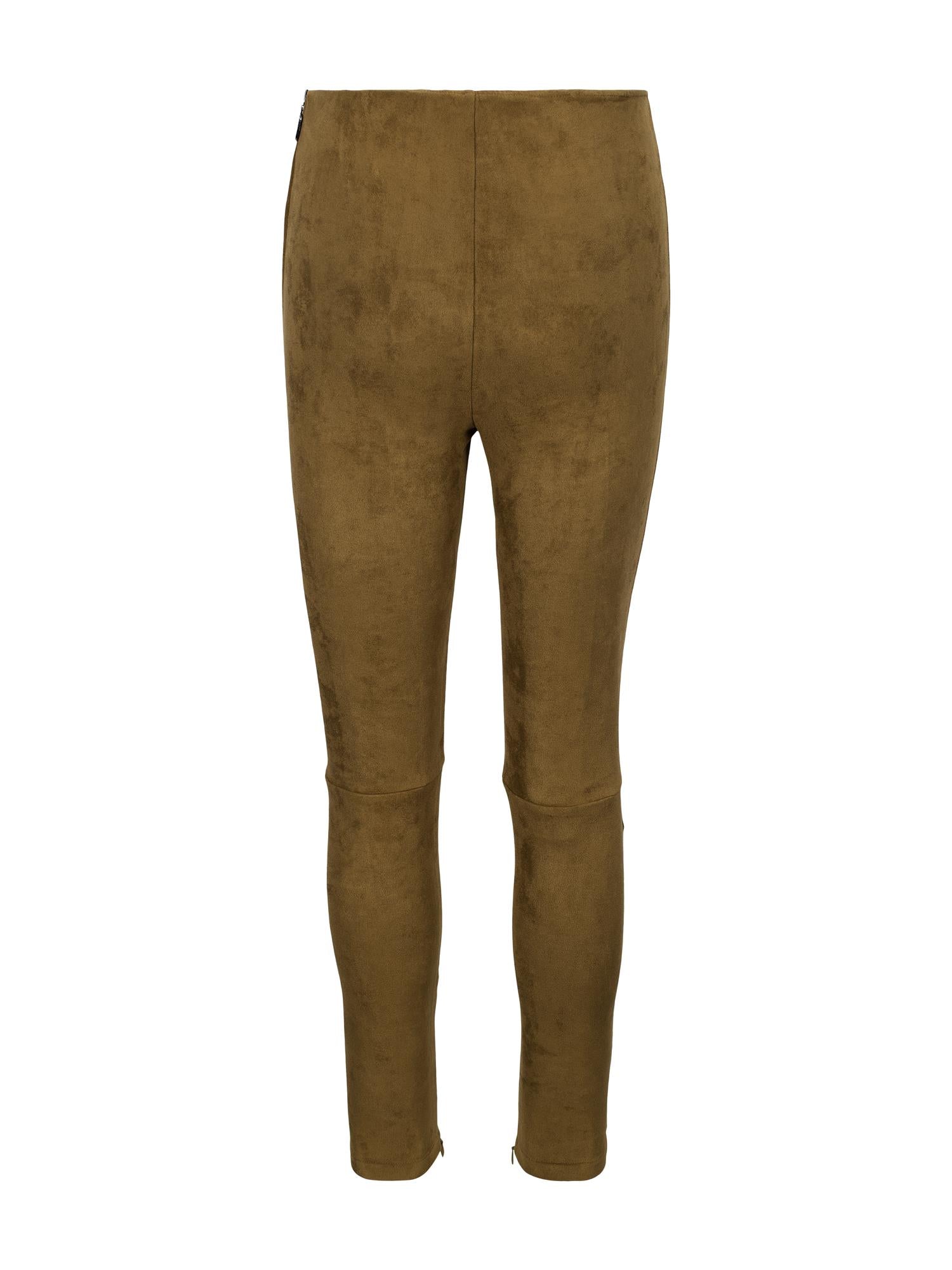 Suede PU trouser Cognac