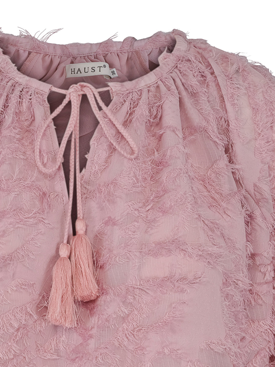 Hairy tassel blouse Dusty Rose