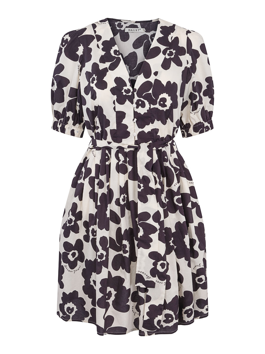 Short wide dress Big-Flower