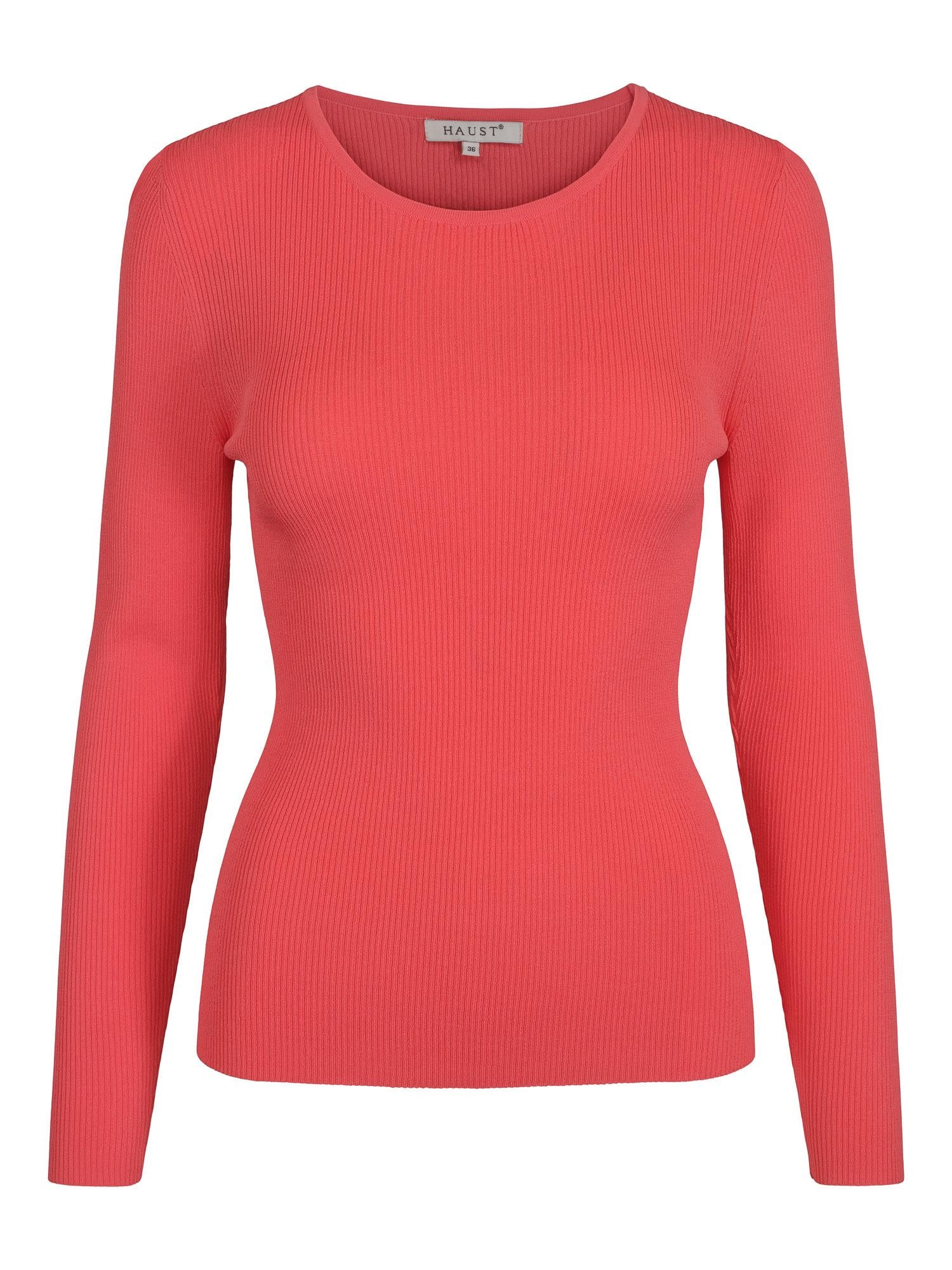 Rib long sleeve pullover Korall