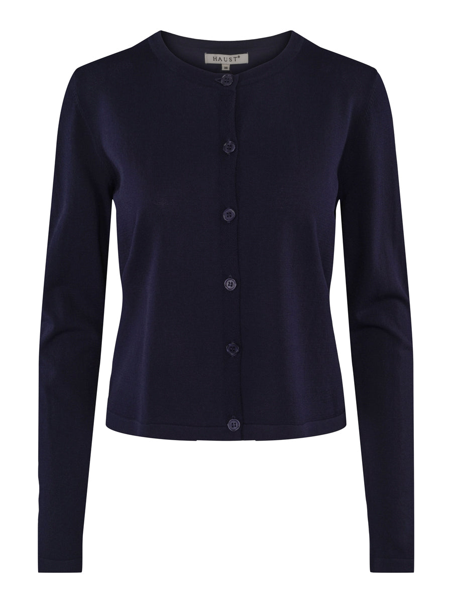 Knitted short cardigan Navy