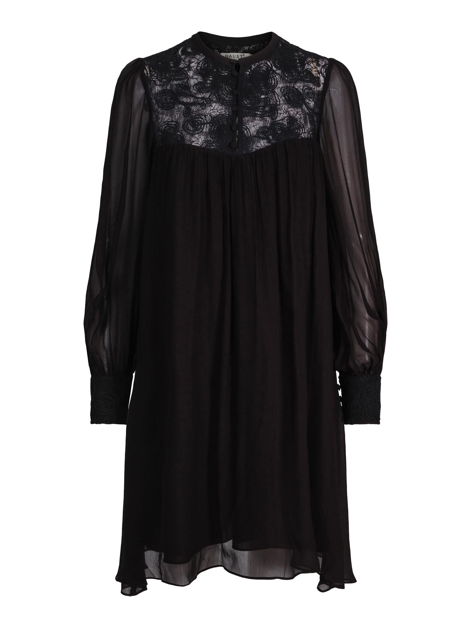Lace dress, short Black