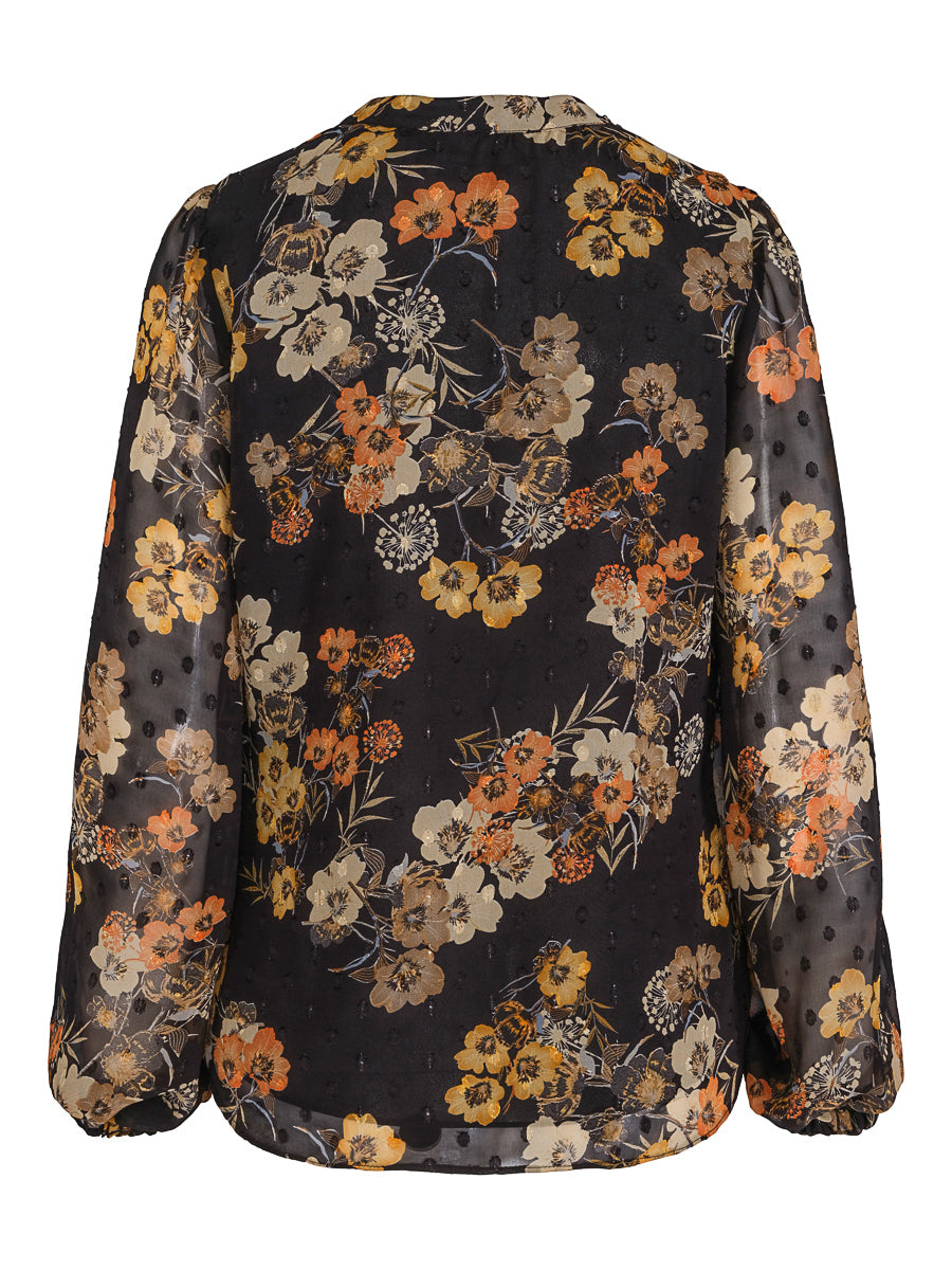 Best blouse Dotted Black-Flower