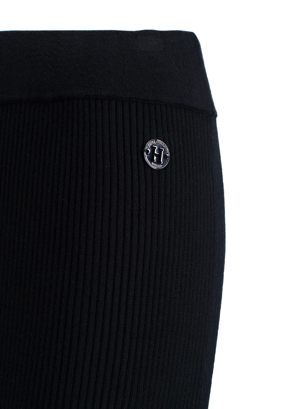 Rib knitted skirt Black