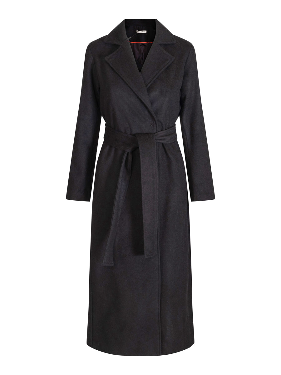 Classic tailored belt coat Black
