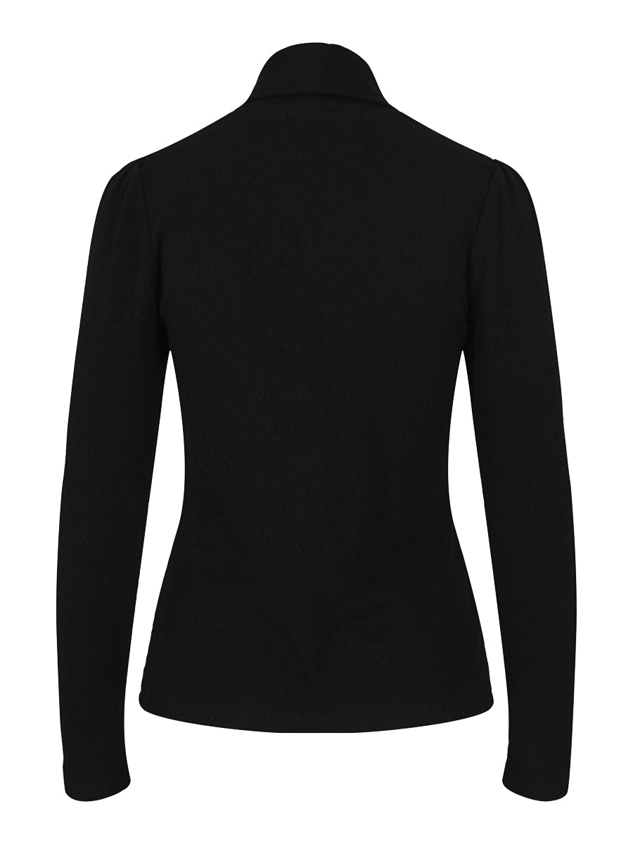 Rib rollneck Black
