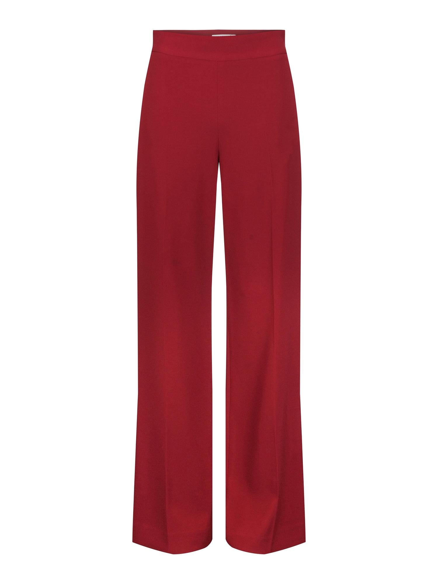Wide leg tailored trouser Burgunder