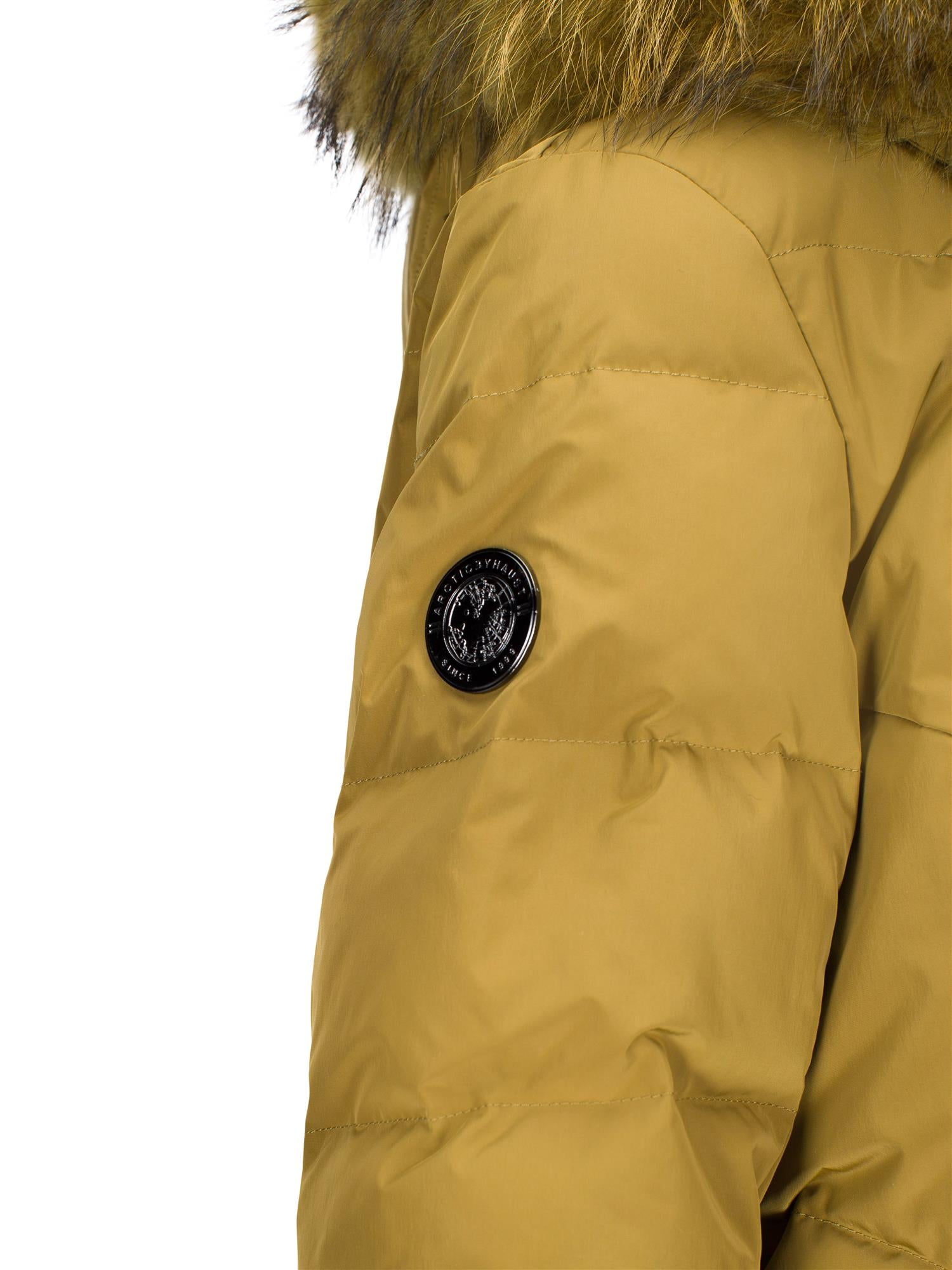 Fashion long puffer - fake fur Acid