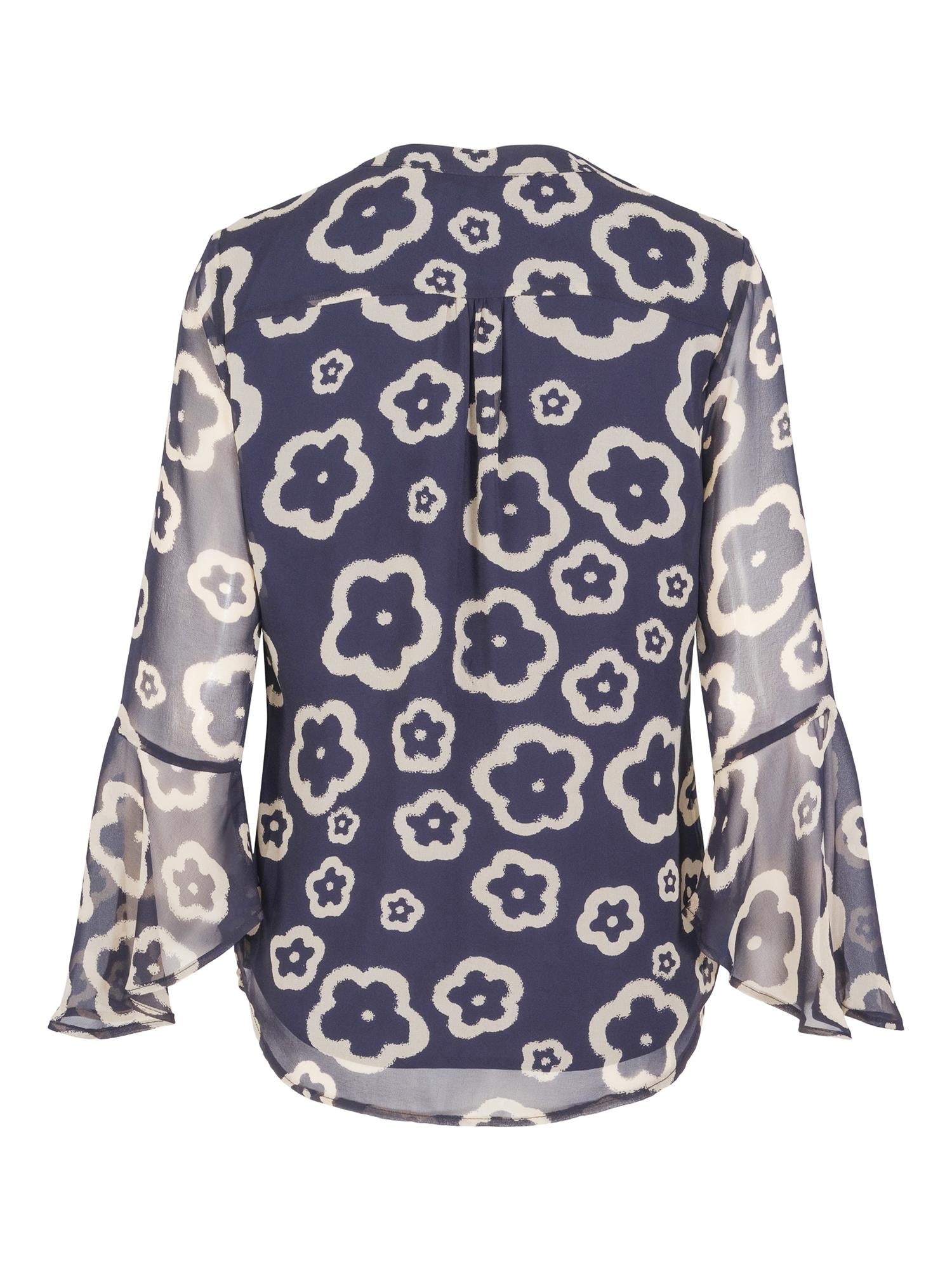 Sleeve blouse Marineblå