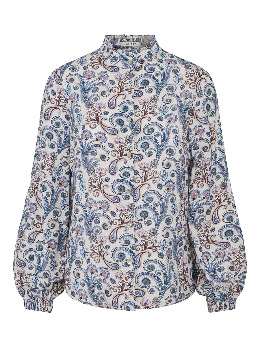 Paisley puffarm blouse Blue