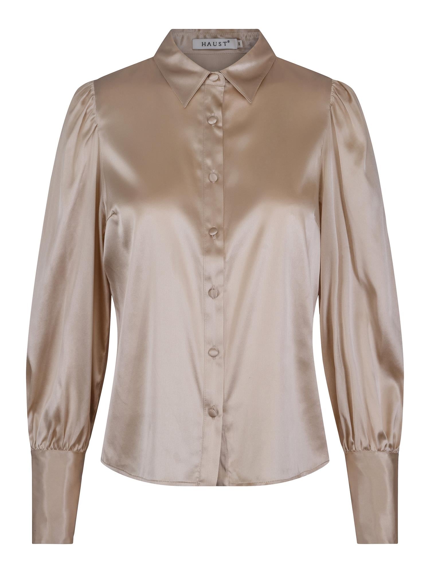 Feminine silk blouse Champagnefarget