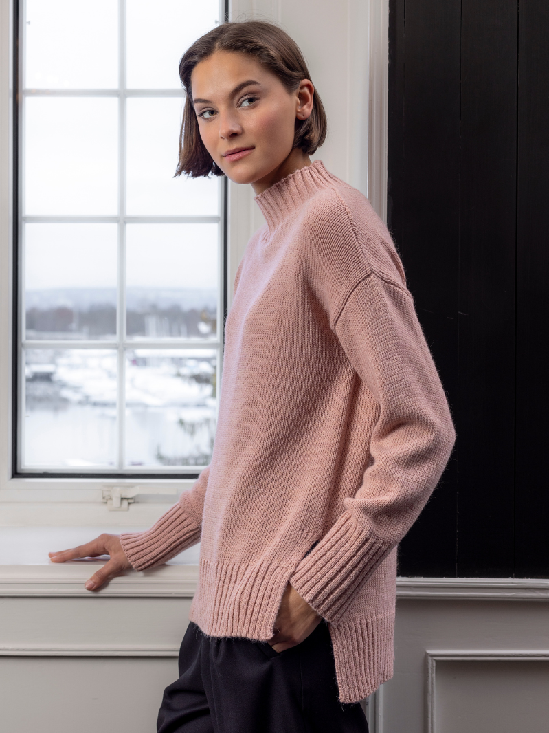 Knitted best pullover Dusty Rose