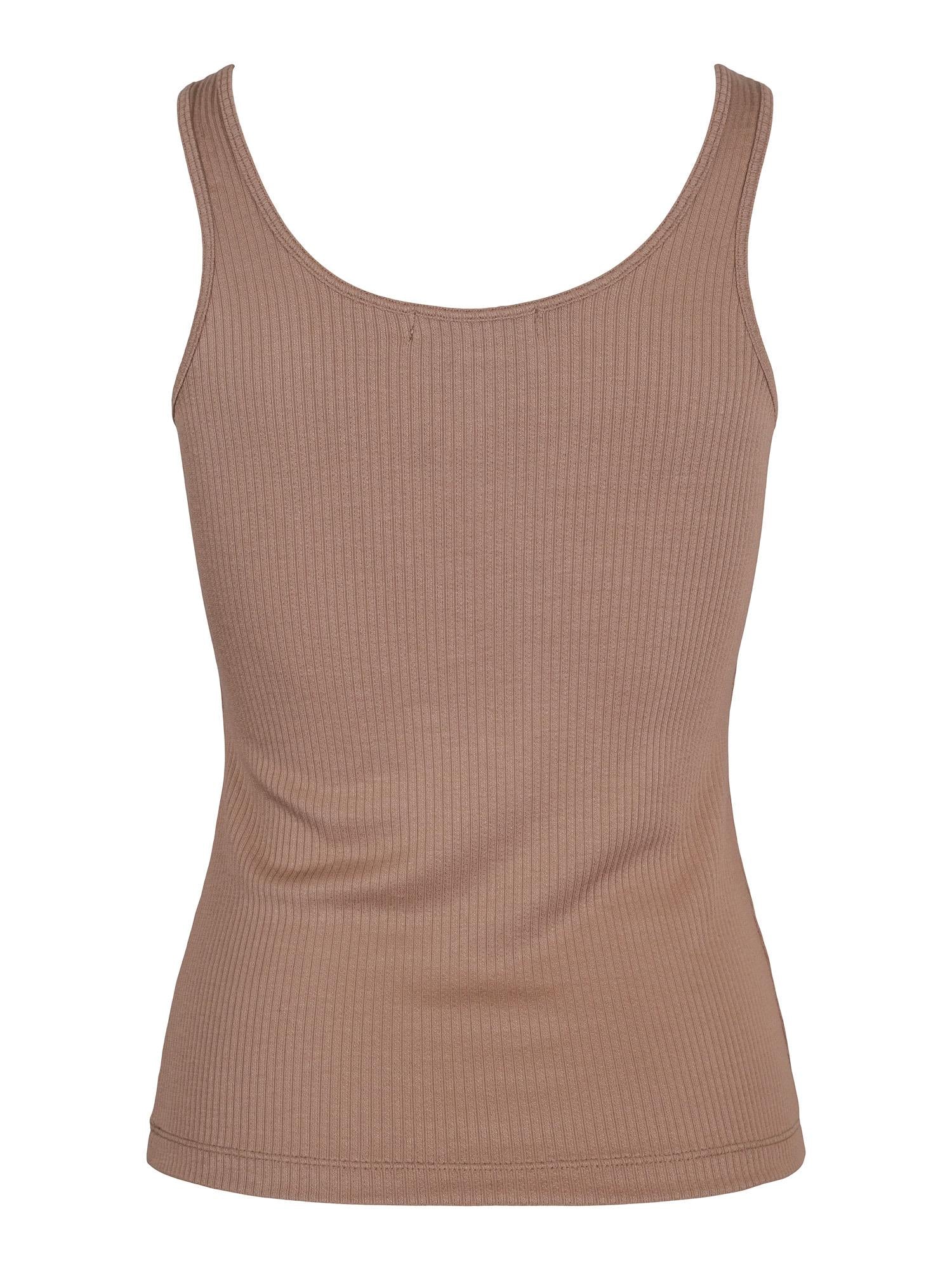 Rib singlet Mørk-sand