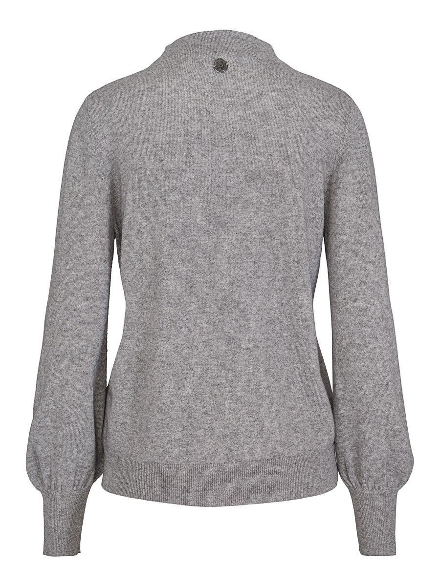 Knitted sleeve pullover Grey Melange