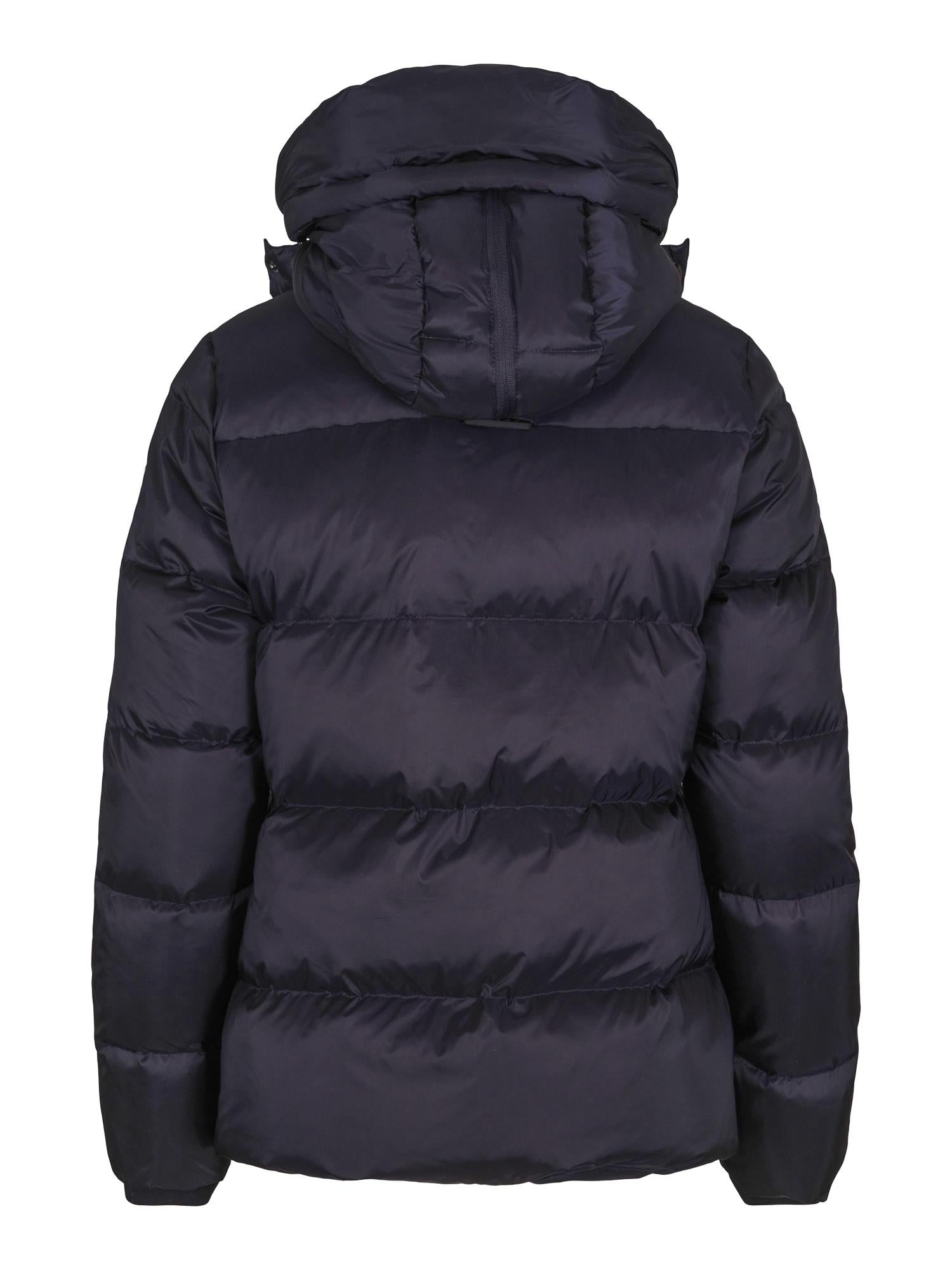 Short hooded puffer jacket Navy