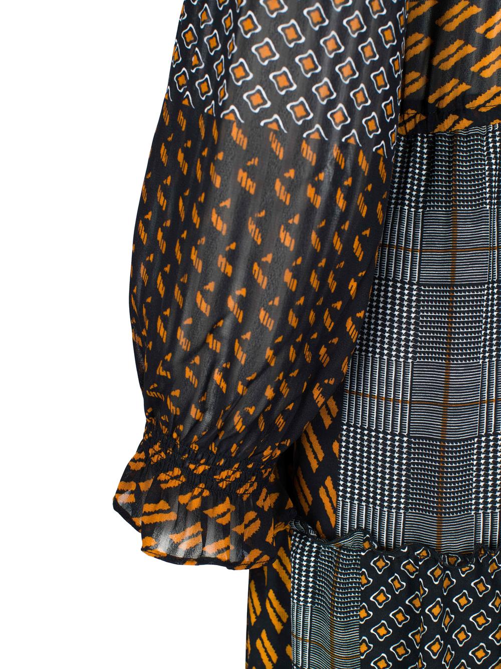 Mixed patchwork dress Multi