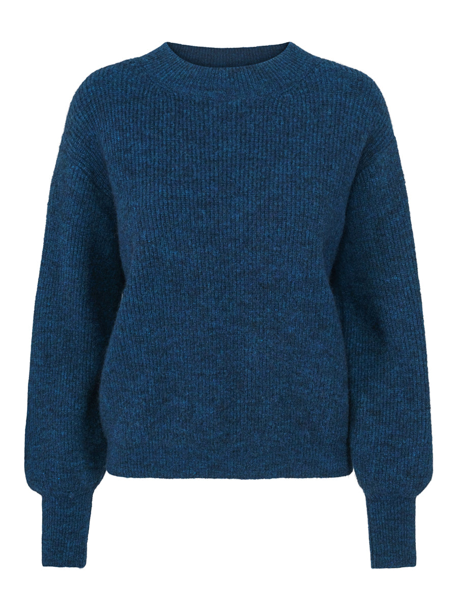 Mohair sleeve pullover Aquamarine