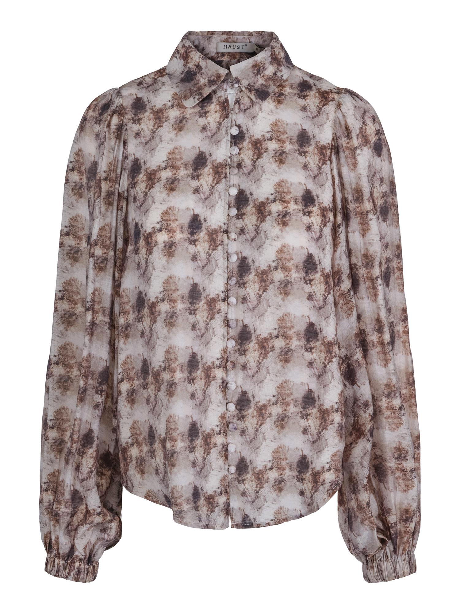 Button blouse Brun