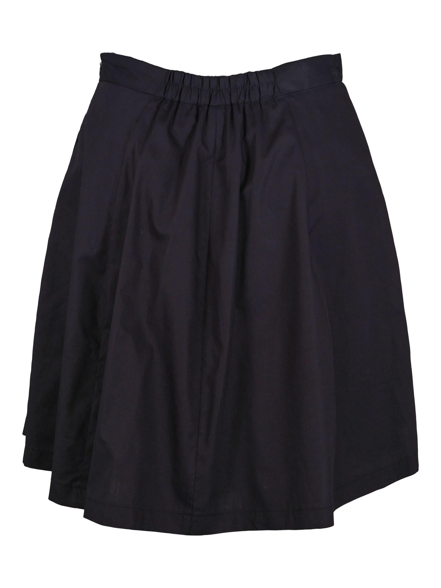 Short wide skirt Marineblå