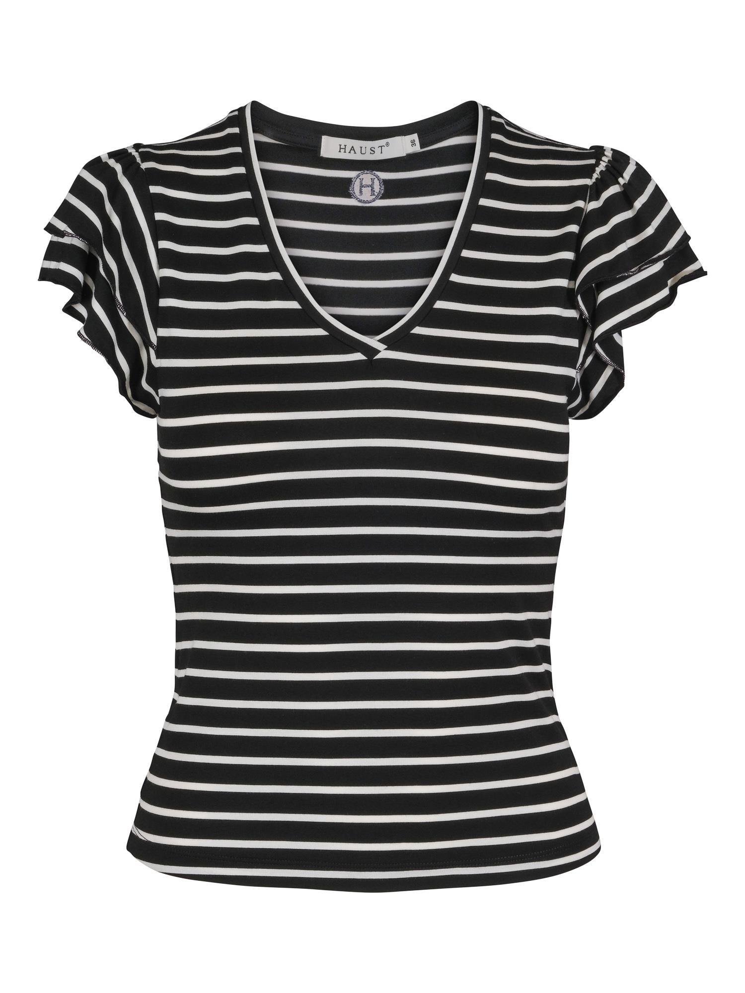 Striped feminine top Sort