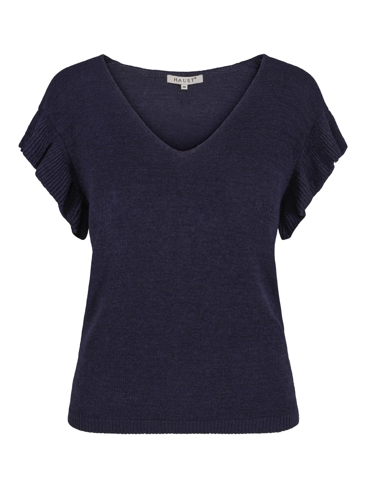 Feminine sleeve top Marineblå