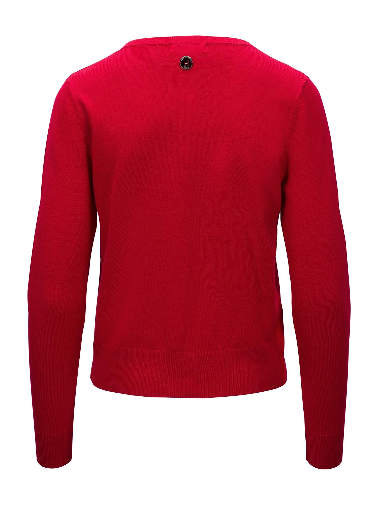 Knitted Short Cardigan Red